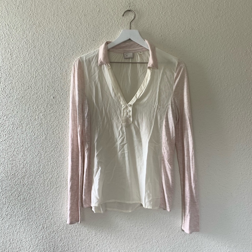 ANTHROPOLOGIE Postmark Jamison Henley Top Sz Small - Picture 2 of 15